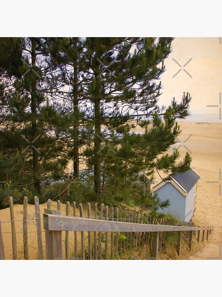 Single blue beach hut at Wells Norfolk UK by MyriadLifePhoto