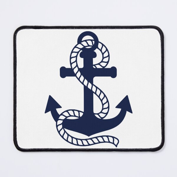 Item preview, Nautical Blue Anchor on White Background designed and sold by IoanaHraball.