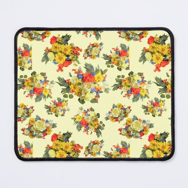 Item preview, Flower Arrangements on Pale Yellow Repeat 5748 designed and sold by Art in My Loft.