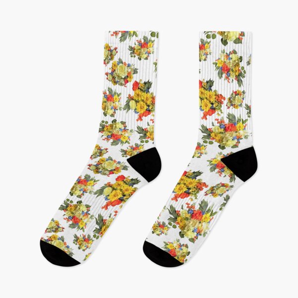 Item preview, Flower Arrangements on White Repeat 5748 designed and sold by Art in My Loft.
