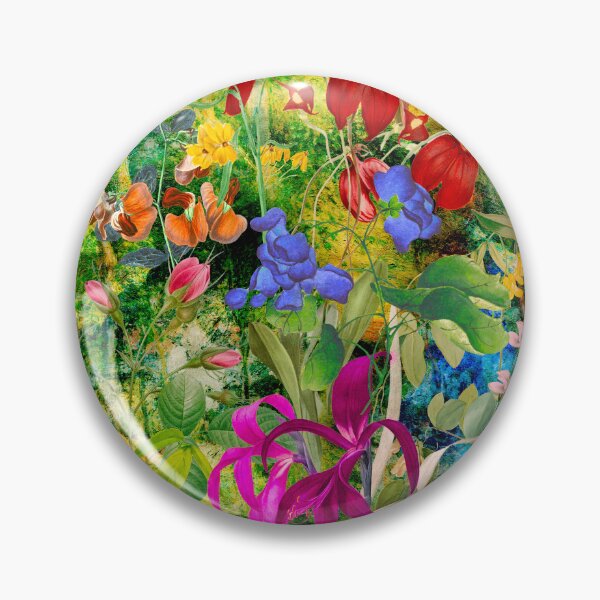 Artikelvorschau, Blumenblüten und Blumen exotischer Garten, Rosen und Blumen, botanisches Muster, Blumenillustration, Pflanzenmuster, grün-gelbe Blumen entworfen und verkauft von ZeinabTaha.