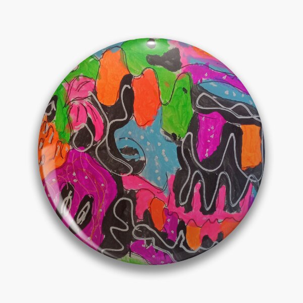 Item preview, Sketchbook 5-12 (Colorful Trippy Psychedelic Fluorescent Gouache Outsider Art) designed and sold by Discordant Dreams Art.