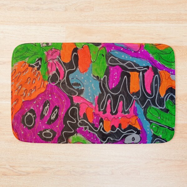 Item preview, Sketchbook 5-12 (Colorful Trippy Psychedelic Fluorescent Gouache Outsider Art) designed and sold by Discordant Dreams Art.