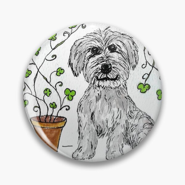 Item preview, Terrier with plant designed and sold by CanvasMan.