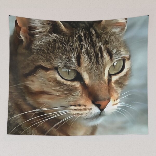 Item preview, Stunning Tabby Cat Acrylic Pet Portrait  designed and sold by taiche.