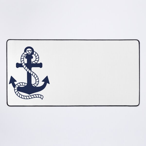 Item preview, Nautical Blue Anchor on White Background designed and sold by IoanaHraball.