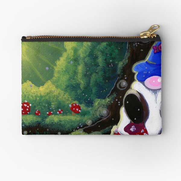 Item preview, Garden Gnome Resting on a Mushroom in a Magical Forest designed and sold by Rivermoonarts.