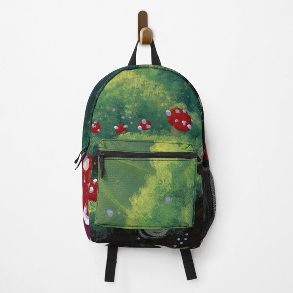 Item preview, Garden Gnome Resting on a Mushroom in a Magical Forest designed and sold by Rivermoonarts.