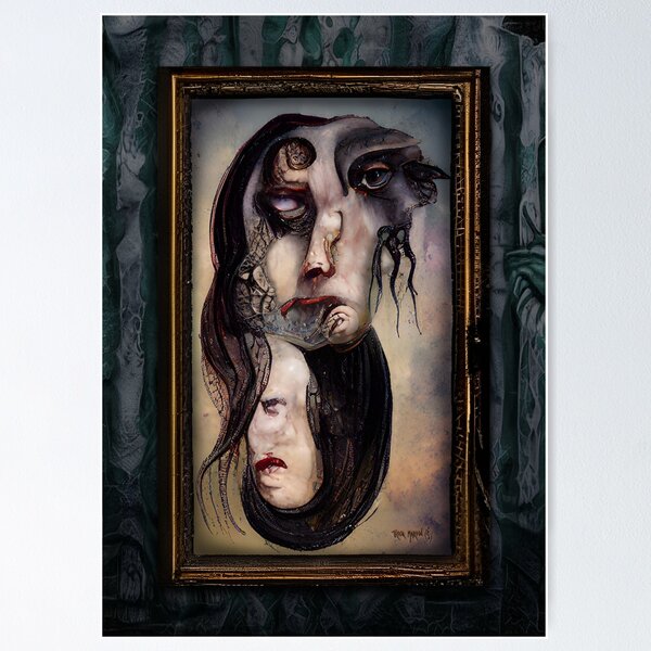 Item preview, Creepy Carnival | Cabinet of Curiosities | Creepy Goth Girl | Goth Family | Horror Stuff | TM11 designed and sold by Haunted-Attic.