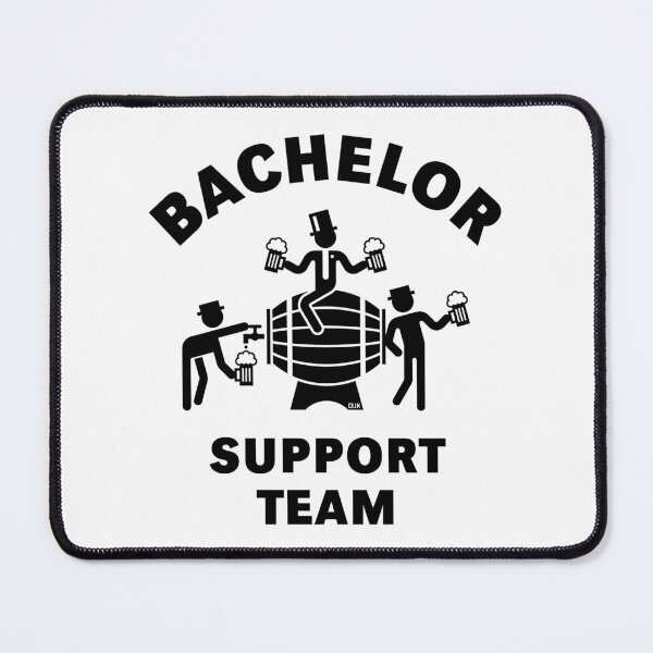 Item preview, Bachelor Support Team (Stag Party / Beer Barrel / Black) designed and sold by MrFaulbaum.