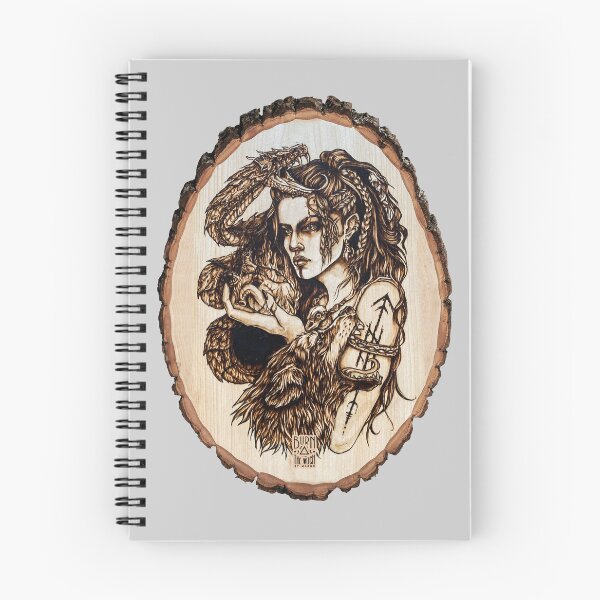Item preview, Gullveig Angrboða - Norse Giantess and Witch Pyrography Art designed and sold by BTW-byMargo.