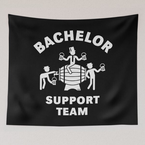 Item preview, Bachelor Support Team (Stag Party / Beer Barrel / White) designed and sold by MrFaulbaum.