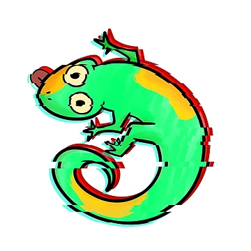 Artwork thumbnail, Glitchy Gecko by JavaDraws