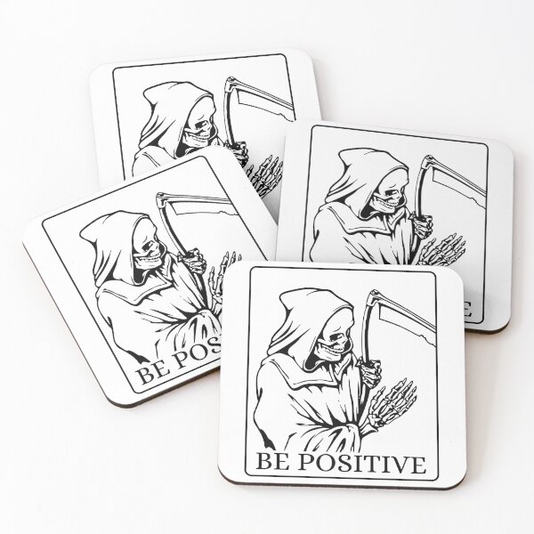 Item preview, Be Positive - Grim Reaper Funny Design designed and sold by yoshra.