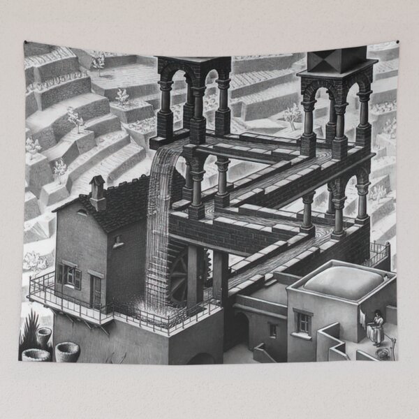 Item preview, Waterfall by M.C. Escher designed and sold by AestheticsXarts.