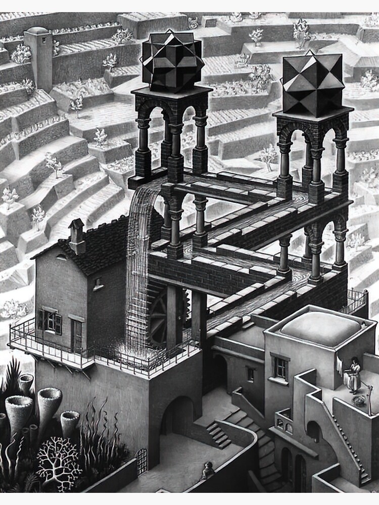 Waterfall by M.C. Escher Premium Matte Vertical Poster sold by ...
