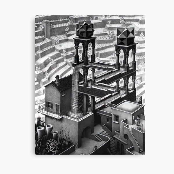 Item preview, Waterfall by M.C. Escher designed and sold by AestheticsXarts.