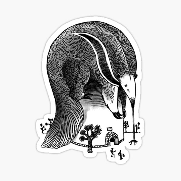 Flavvore Tamandua Pose Sticker for Sale by voreflav