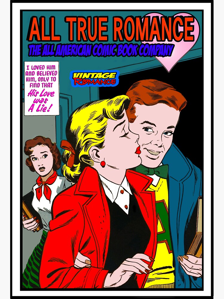 "The True Romance Comic Book High School Romance" Sticker by