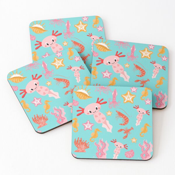 Item preview, Just Girl Who Loves Axolotls- Cute Axolotl Pattern designed and sold by BronikowskiART.
