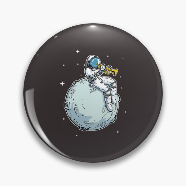 Artikelvorschau, Astronaut spielt Trompete Musik Trompetenliebhaber Geschenk entworfen und verkauft von BlockMarch.
