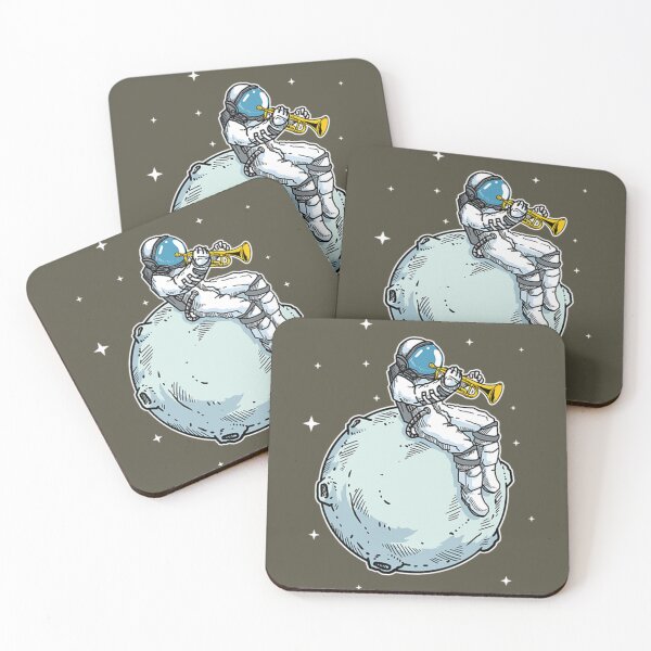 Item preview, Astronaut spielt Trompete Musik Trompetenliebhaber Geschenk   designed and sold by BlockMarch.