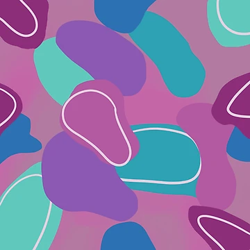 Artwork thumbnail, Blobby Pattern - Pink and Blue by JavaDraws