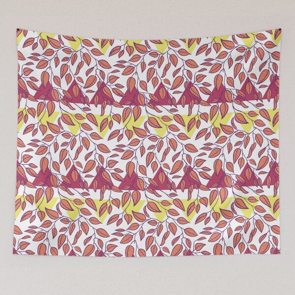 Item preview, Minimalist Leaf Line Art Illustration as a Seamless Surface Pattern Design designed and sold by ZaryaKiqo.