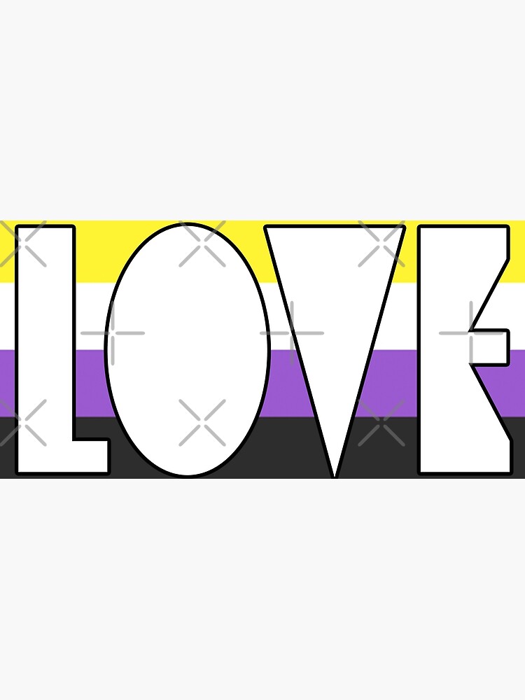 Love Non Binary Pride Flag Poster For Sale By Attahshoppe Redbubble 5980