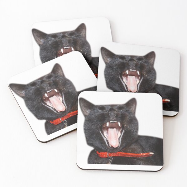 Item preview, Screaming cat yelling funny sticker designed and sold by shirt-meme.