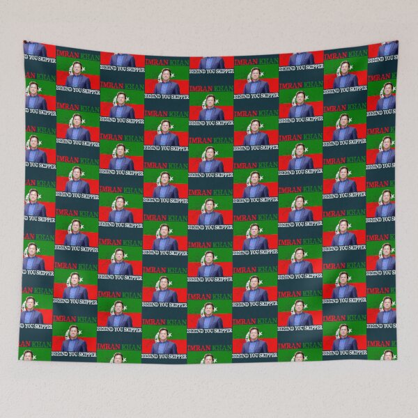 Item preview, Imran Khan Behind You Skipper PTI Party Flag Retro Relaxed Fit  designed and sold by TiiffyArtsy.