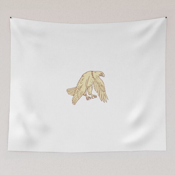 Item preview, Bald Eagle Flying Wings Down Drawing designed and sold by patrimonio.