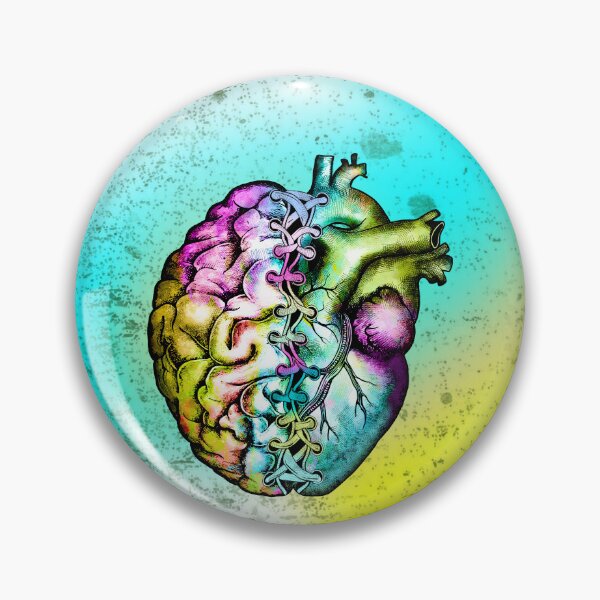 Item preview, Right balance between brain and heart, raimbow colorful, rainbow, multicolored, mental health designed and sold by Collagedream.