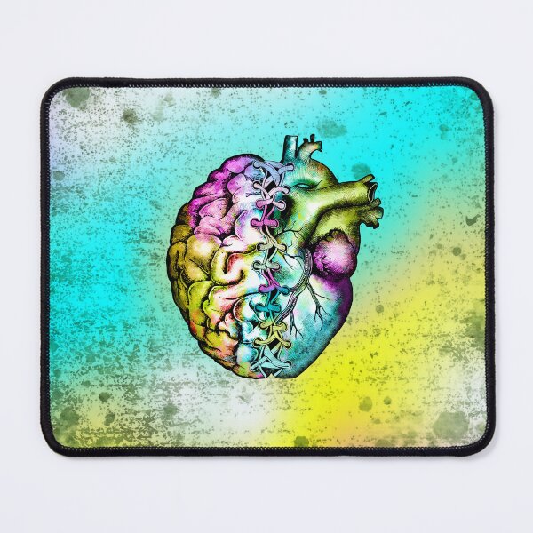 Item preview, Right balance between brain and heart, raimbow colorful, rainbow, multicolored, mental health designed and sold by Collagedream.