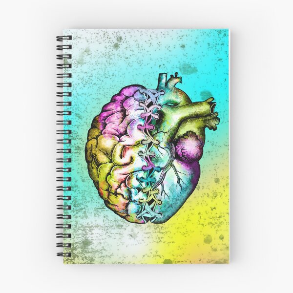 Item preview, Right balance between brain and heart, raimbow colorful, rainbow, multicolored, mental health designed and sold by Collagedream.