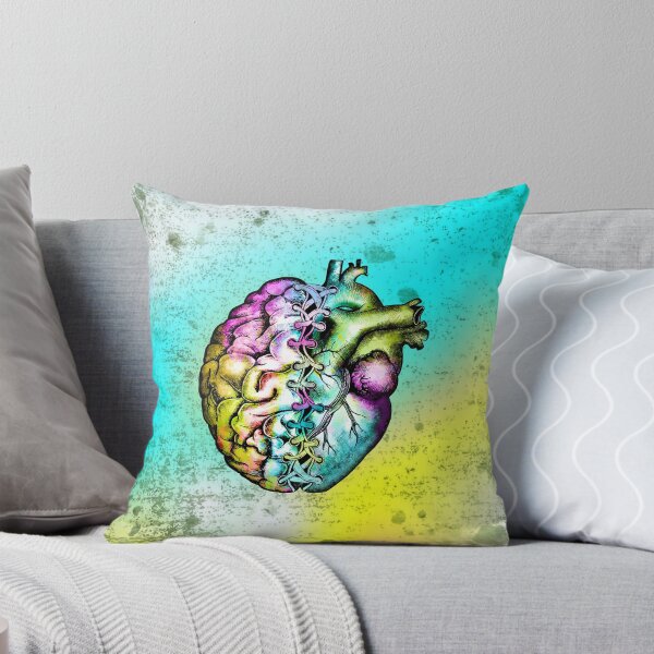 Item preview, Right balance between brain and heart, raimbow colorful, rainbow, multicolored, mental health designed and sold by Collagedream.