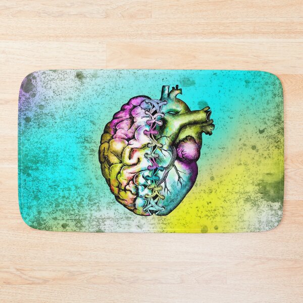Item preview, Right balance between brain and heart, raimbow colorful, rainbow, multicolored, mental health designed and sold by Collagedream.