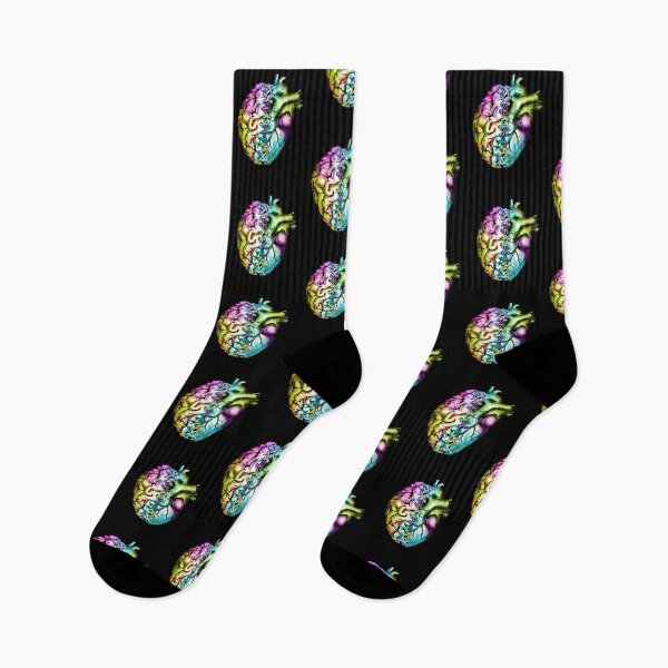 Item preview, Right balance between brain and heart, raimbow colorful, rainbow, multicolored, mental health designed and sold by Collagedream.