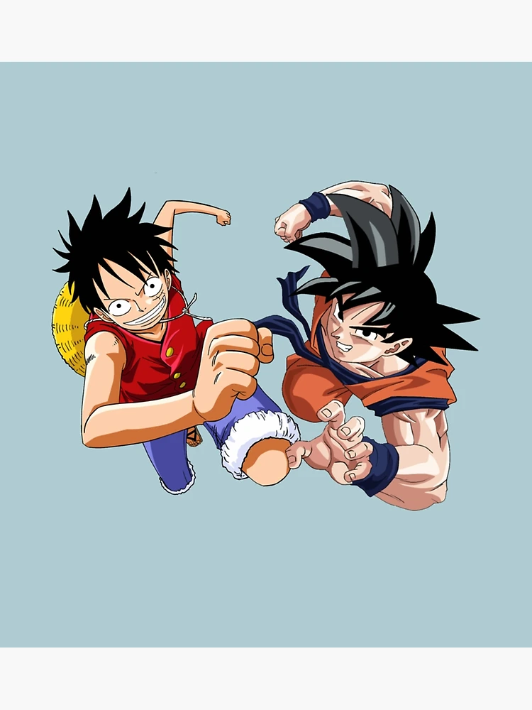 GOKU DRAGON BALL Z AND LUFFY ONE PIECE Greeting Card for Sale by  KyleighMertz