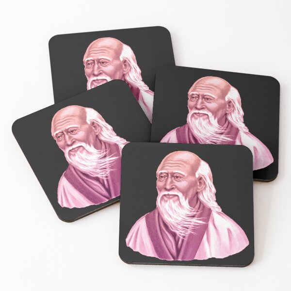 Item preview, Laozi | Chinese Philosopher Lao-Tzu Pink Sticker designed and sold by PhilosophyWear.