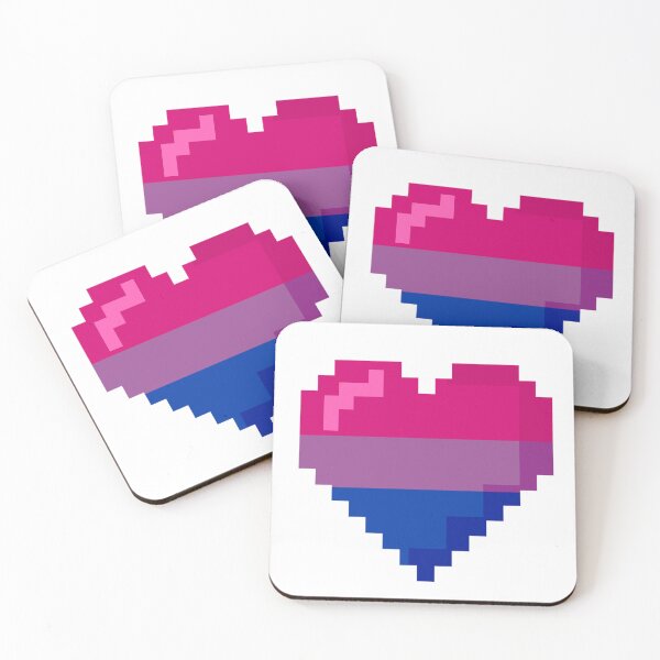 Item preview, Bisexual - Pixel Heart Bi Flag designed and sold by callmehani.