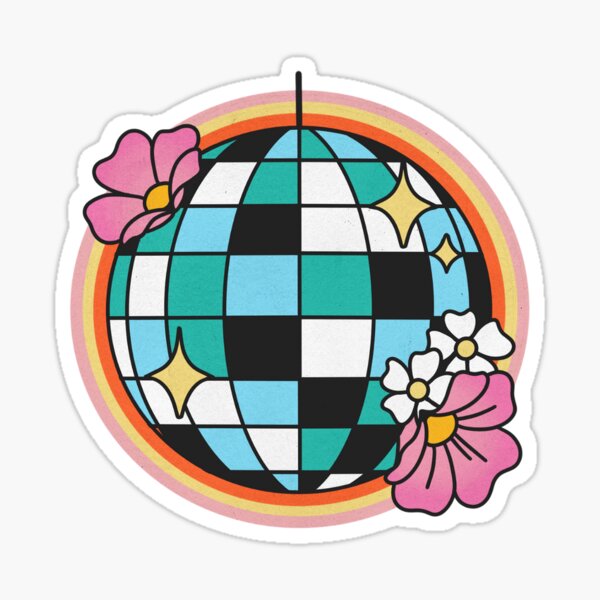 Item preview, Retro disco ball sticker designed and sold by coco669.