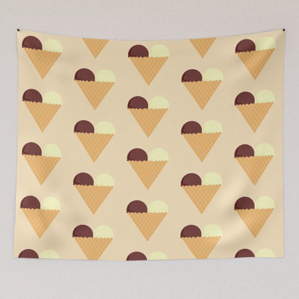 Item preview, Chocolate And Banana Love Heart Ice-Cream Digital Art | Melanie Jensen Illustrations designed and sold by Melanie Jensen.