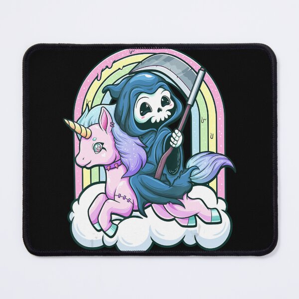 Item preview, Kawaii Pastel Goth Cute Creepy Unicorn Grim Reaper designed and sold by ArianaTagli.