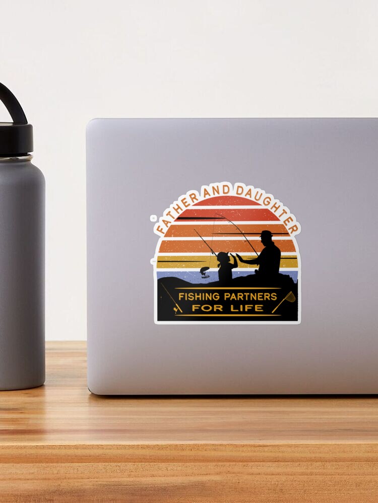 Father And Daughter Fishing Partners Sticker for Sale by David Parry
