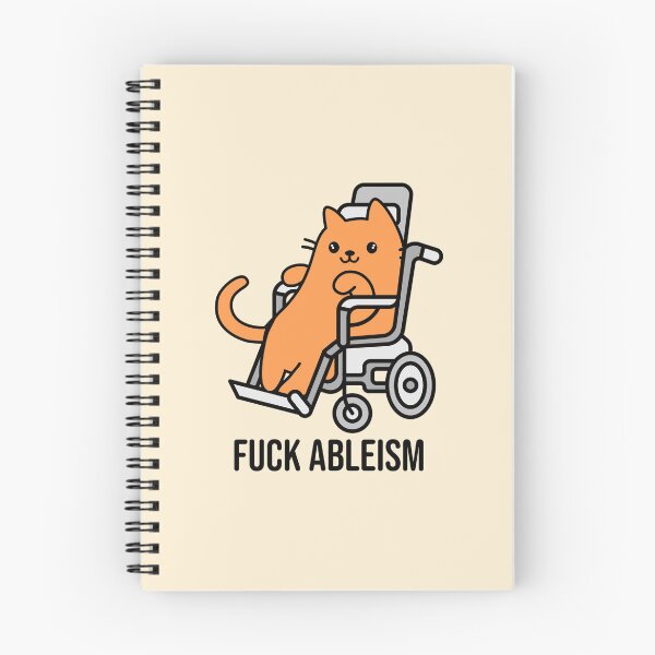 Item preview, Cute/Kawaii Fuck Ableism Design, Disabled Orange Cat in a Wheelchair designed and sold by SteamParliament.