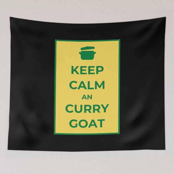 Item preview, KEEEP CALM AN CURRY GOAT designed and sold by HillTopView.