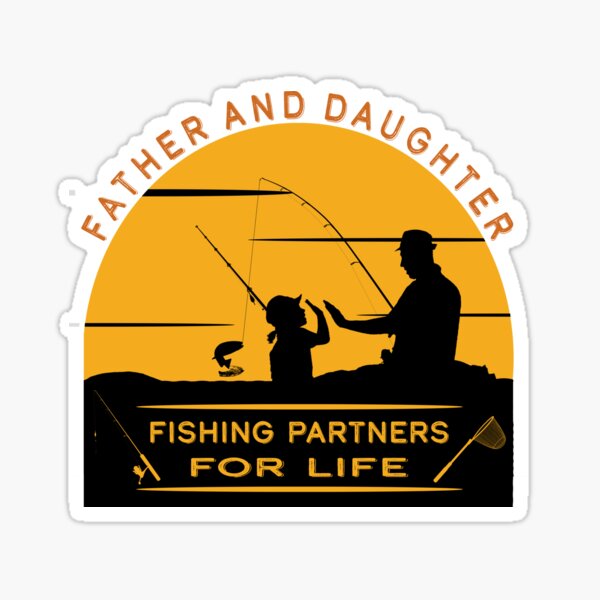 Father And Son Fishing Partners Sticker for Sale by David Parry