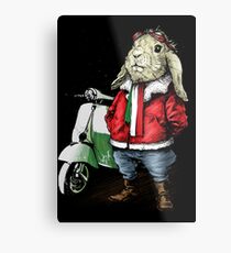 scooter and rabbit Metal Print