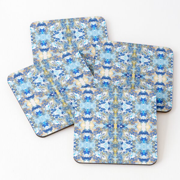 Item preview, Blue, Gold, and White Painting designed and sold by Creative-Voyage.